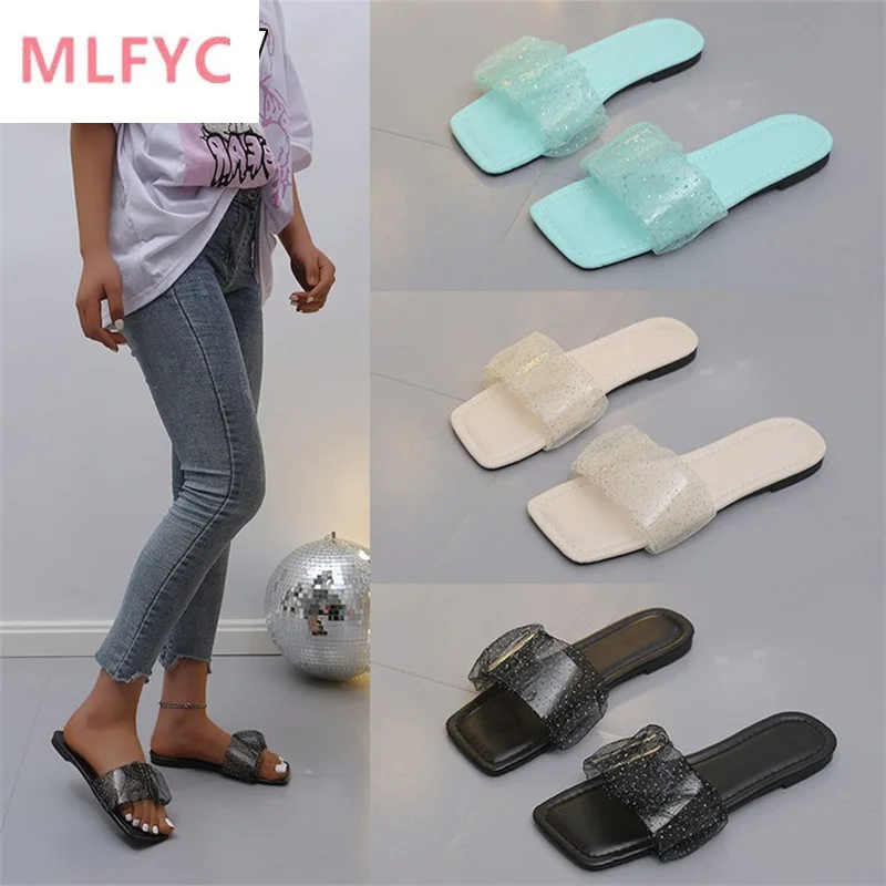 New square head transparent one word mesh flat bottom women's slippers fashion large size low heel beach sandals and slippers
New square head transparent one word mesh flat bottom women's slippers fashion large size low heel beach sandals and slippers