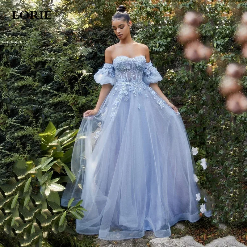 LORIE Dusty Blue Prom Dresses A Line Off The Shoulder Floral Lace Evening Party Dress Sweetheart Prom Gowns 2023
LORIE Dusty Blue Prom Dresses A Line Off The Shoulder Floral Lace Evening Party Dress Sweetheart Prom Gowns 2023