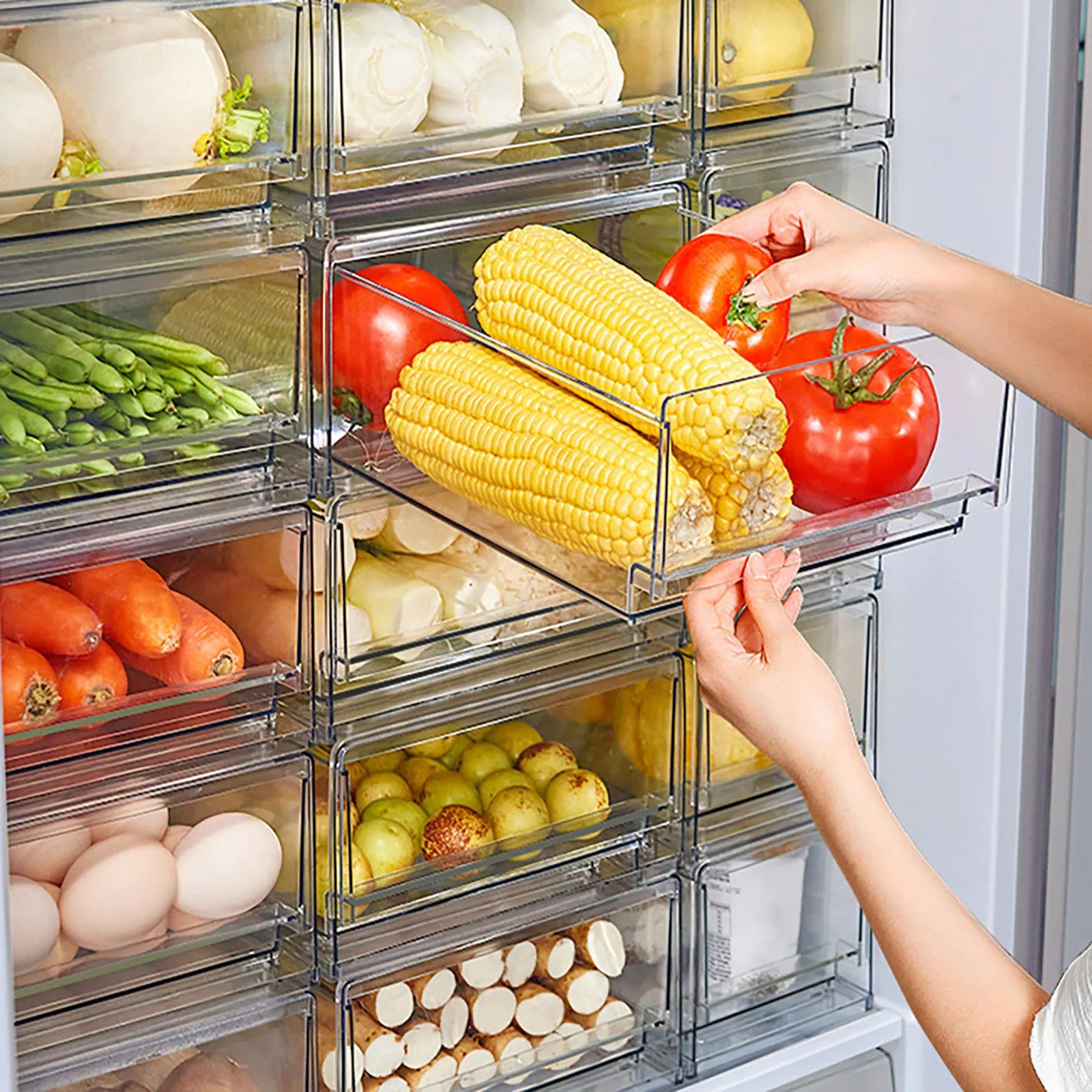 Stackable Refrigerator Organization Drawers Food Storage Conrainer Refrigerator Organizer BinsFruit Reusable Containers for Food
Stackable Refrigerator Organization Drawers Food Storage Conrainer Refrigerator Organizer BinsFruit Reusable Containers for Food