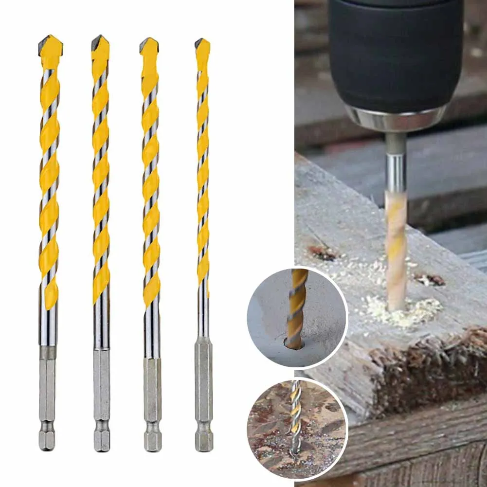 4pcs 1/4inch Hex Shank 160mm Tungsten Carbide Drill Bit For Drilling Concrete Granite Brick Stone Power Tools Accessories
4pcs 1/4inch Hex Shank 160mm Tungsten Carbide Drill Bit For Drilling Concrete Granite Brick Stone Power Tools Accessories