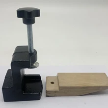 Table Vise Clip Clamp Set for Jewelry Tool Metal Bench with Wood Plank Nice for Saw Blade Cutting