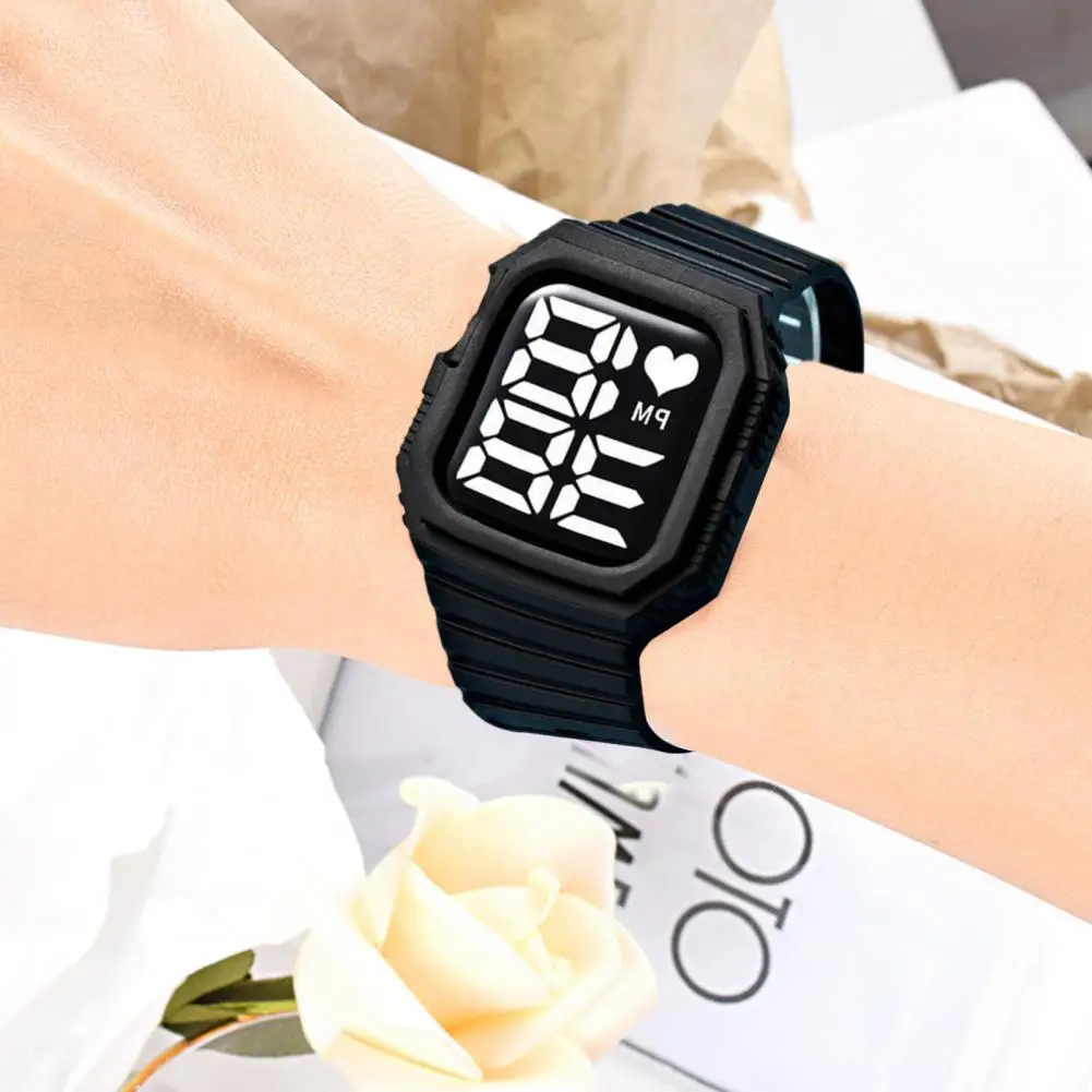 Useful Soft Wristband High Brightness Electronic Watch Stylish Square LED Digital Watch for Outdoor LED Electronic Watch
Useful Soft Wristband High Brightness Electronic Watch Stylish Square LED Digital Watch for Outdoor LED Electronic Watch