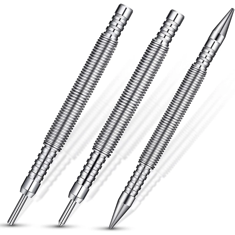 3 Pcs Nail Set And Hinge Pin Tool Center Punch Spring Loaded Nail Set For Door 1/32 Inch 1/16 Inch Dual Head, 1/8 Inch
3 Pcs Nail Set And Hinge Pin Tool Center Punch Spring Loaded Nail Set For Door 1/32 Inch 1/16 Inch Dual Head, 1/8 Inch