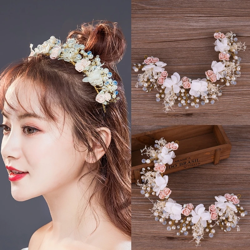 Gold Color Flower Tiara Headbands For Women Bride Handmade Pearl Crystal Bridal Wedding Hair Accessories Hairbands Headpiece
Gold Color Flower Tiara Headbands For Women Bride Handmade Pearl Crystal Bridal Wedding Hair Accessories Hairbands Headpiece