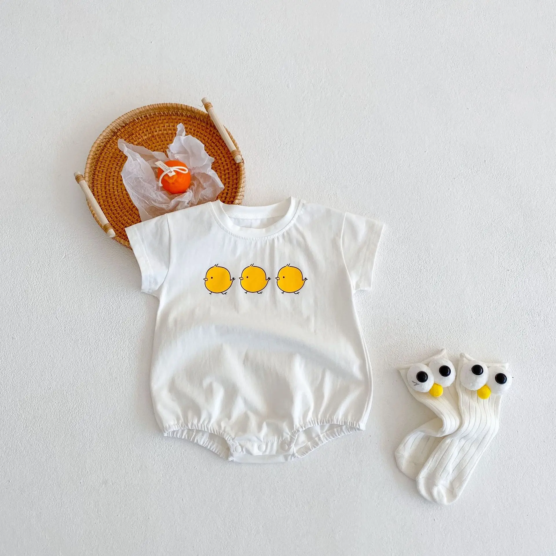 Summer Cute Cartoon Chick Bodysuit Newborn Jumpsuit Fashion Short Sleeve Clothes Onesie Toddler Cotton Casual Clothing
Summer Cute Cartoon Chick Bodysuit Newborn Jumpsuit Fashion Short Sleeve Clothes Onesie Toddler Cotton Casual Clothing