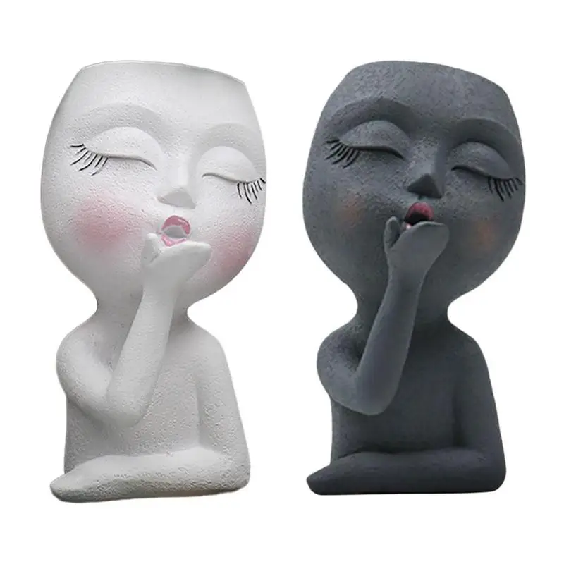 Funny Flower Pots Unique Face Planters Container Thick Durable Reusable Plants Floral Vases Human Head Shape Jars For Home Decor
Funny Flower Pots Unique Face Planters Container Thick Durable Reusable Plants Floral Vases Human Head Shape Jars For Home Decor