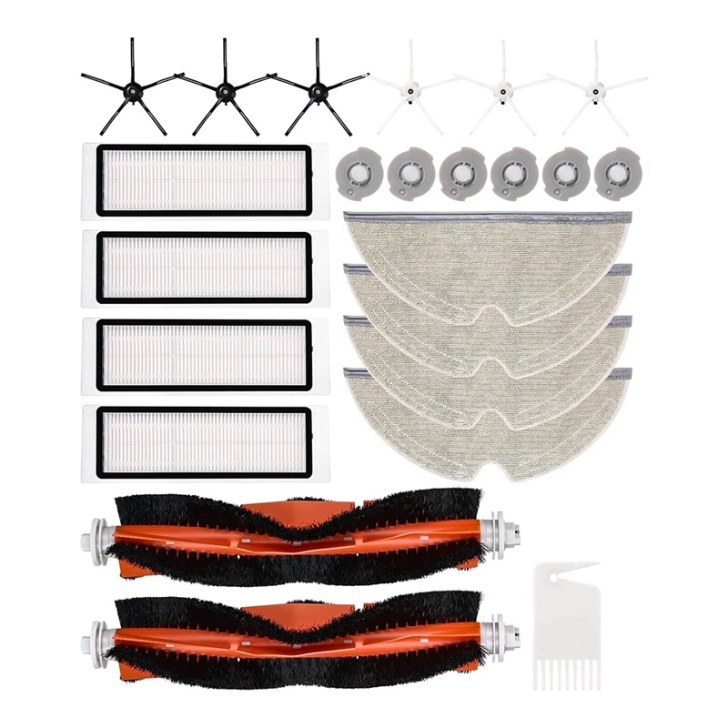 Сменные детали для пылесоса Roborock S5 S5max S6, основная и боковая щетки, фильтры НЕРА 
Сменные детали для пылесоса Roborock S5 S5max S6, основная и боковая щетки, фильтры НЕРА