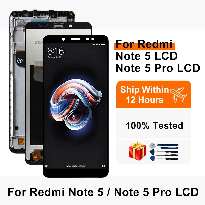 Original For Xiaomi Redmi Note 5 Pro LCD Display Touch Screen Digitizer Replacement Parts For Redmi Note 5 LCD Snapdragon 636
Original For Xiaomi Redmi Note 5 Pro LCD Display Touch Screen Digitizer Replacement Parts For Redmi Note 5 LCD Snapdragon 636