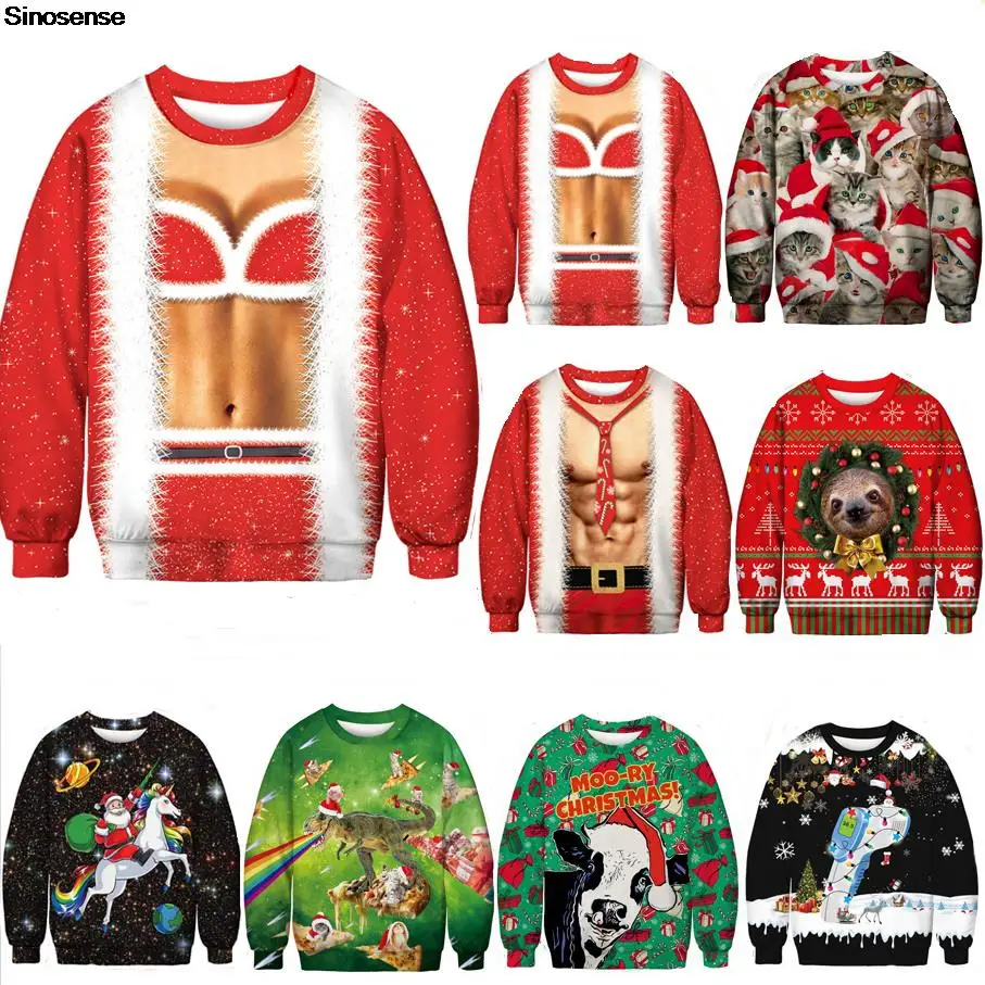 Unisex Ugly Christmas Sweater 3D Funny Design Pullover Xmas Sweaters Jumpers Tops Men Women Holiday Party Hoodie Sweatshirt
Unisex Ugly Christmas Sweater 3D Funny Design Pullover Xmas Sweaters Jumpers Tops Men Women Holiday Party Hoodie Sweatshirt