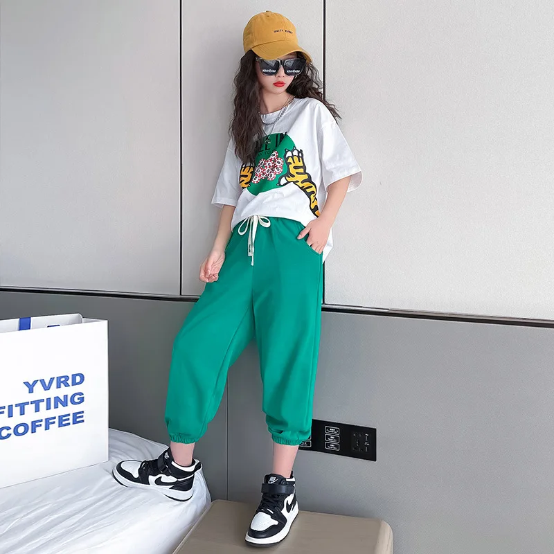 Summer Girls Clothing Sets Kids Short Sleeve T-shirt+Casual Pants 2pcs Teenage Sport Clothes Children Outfit 4 6 8 9 10 12 14 Y
Summer Girls Clothing Sets Kids Short Sleeve T-shirt+Casual Pants 2pcs Teenage Sport Clothes Children Outfit 4 6 8 9 10 12 14 Y