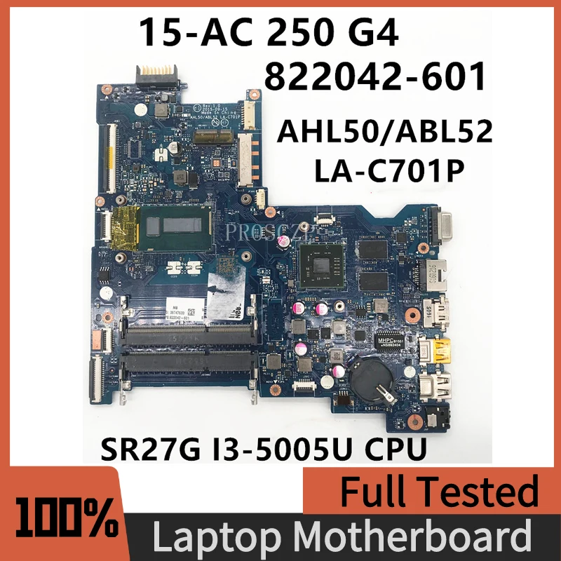822042-601 822042-501 822042-001 For 15-AC 240 250 G4 Laptop Motherboard AHL50/ABL52 LA-C701P W/ I3-5005U CPU 100% Full Tested
822042-601 822042-501 822042-001 For 15-AC 240 250 G4 Laptop Motherboard AHL50/ABL52 LA-C701P W/ I3-5005U CPU 100% Full Tested