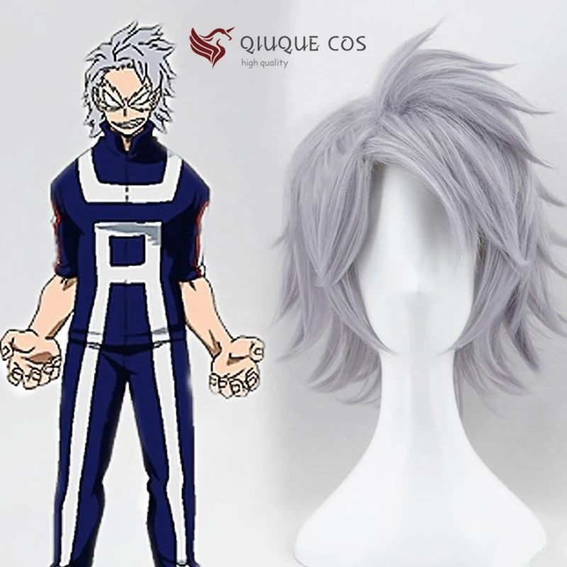 My Hero Academia Boku no Hiro Tetsutetsu Tetsutetsu Short Silver Gray Heat Resistant Hair Cosplay Costume Wig + Free Wig Cap
My Hero Academia Boku no Hiro Tetsutetsu Tetsutetsu Short Silver Gray Heat Resistant Hair Cosplay Costume Wig + Free Wig Cap