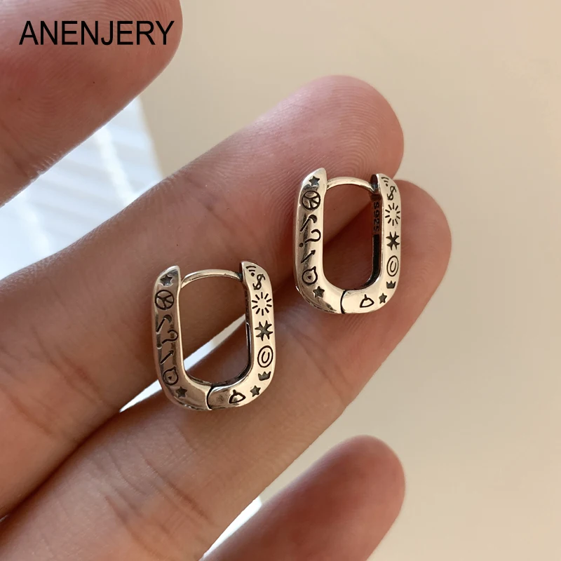 ANENJERY Oval Graffiti Hoop Earrings for Women Light Luxury Vintage Party Jewelry Wholesale Gift boucles d'oreilles
ANENJERY Oval Graffiti Hoop Earrings for Women Light Luxury Vintage Party Jewelry Wholesale Gift boucles d'oreilles