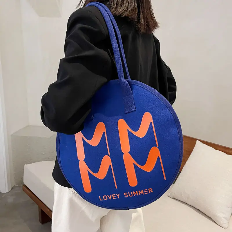 Круглая Холщовая Сумка-тоут, вместительная Модная женская сумочка на плечо, дизайнерский кошелек
Круглая Холщовая Сумка-тоут, вместительная Модная женская сумочка на плечо, дизайнерский кошелек