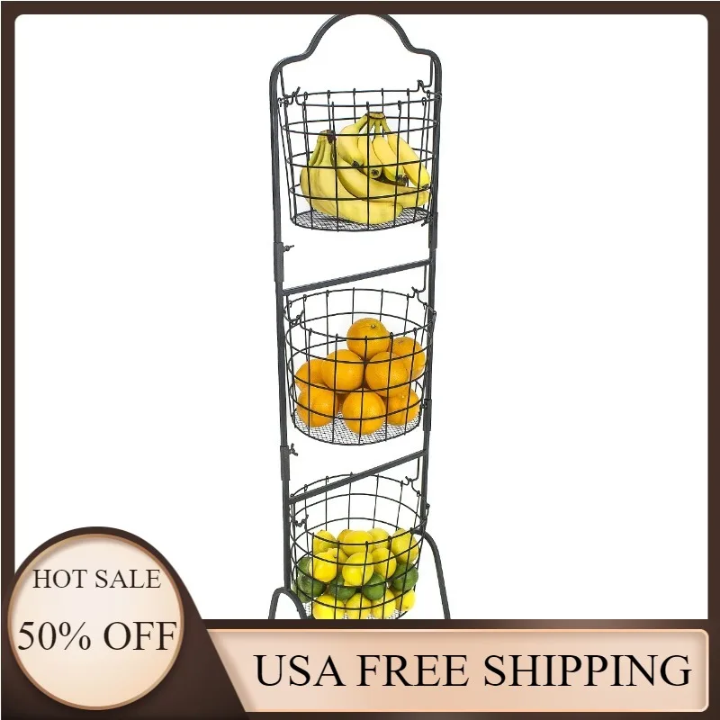 3-уровневая проволочная корзина Sorbus, стильная Многоуровневая сервировочная подставка, корзины для кухни, органайзер для хранения в ванной комнате 
3-уровневая проволочная корзина Sorbus, стильная Многоуровневая сервировочная подставка, корзины для кухни, органайзер для хранения в ванной комнате