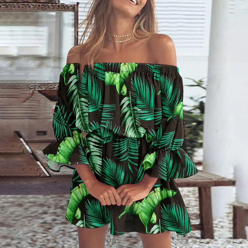 Женское мини-платье с коротким рукавом, повседневное ТРАПЕЦИЕВИДНОЕ ПЛАТЬЕ с принтом и открытыми плечами, лето 2022
Женское мини-платье с коротким рукавом, повседневное ТРАПЕЦИЕВИДНОЕ ПЛАТЬЕ с принтом и открытыми плечами, лето 2022