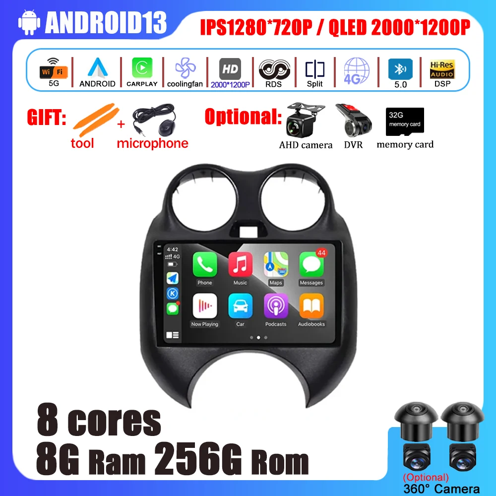 Android 12 For Nissan March K13 2010 - 2013 Car parts Multimedia Video Player Navigation GPS DVD Radio Auto BT WIFI Carplay 2Din
Android 12 For Nissan March K13 2010 - 2013 Car parts Multimedia Video Player Navigation GPS DVD Radio Auto BT WIFI Carplay 2Din