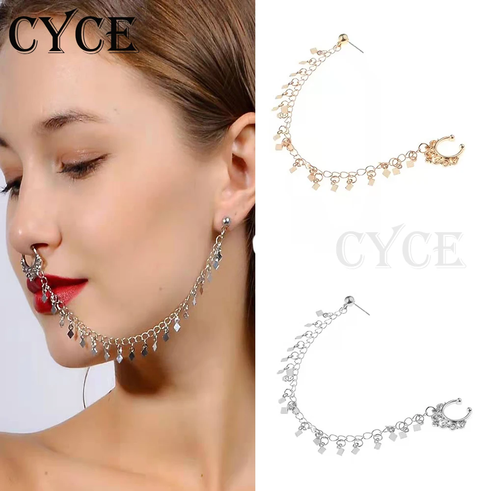 CYCE 2022 Fashion Tassel Non-piercing Ear Nose Rings Chain Earring For Women Girl Body Chain Party Wedding Jewelry Accessories
CYCE 2022 Fashion Tassel Non-piercing Ear Nose Rings Chain Earring For Women Girl Body Chain Party Wedding Jewelry Accessories