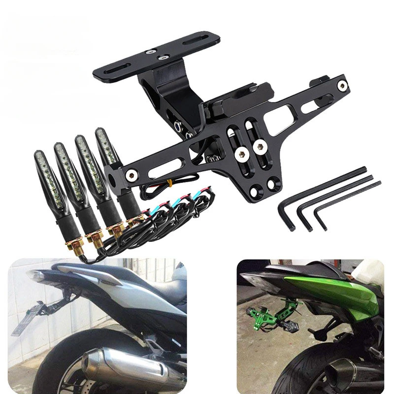 Motorcycle Rear License Plate Mount Holder and Turn Signal Lights For Yamaha MT07 MT09 MT10 R1 For Kawasaki Z750 Z800 For Honda
Motorcycle Rear License Plate Mount Holder and Turn Signal Lights For Yamaha MT07 MT09 MT10 R1 For Kawasaki Z750 Z800 For Honda