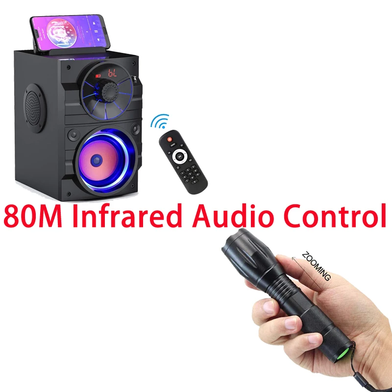 Audio Control Flashlight Wireless Remote Pause Mute Infrared Device Radio Square Signal Shield 18650 Or 3*AAA Battery
Audio Control Flashlight Wireless Remote Pause Mute Infrared Device Radio Square Signal Shield 18650 Or 3*AAA Battery