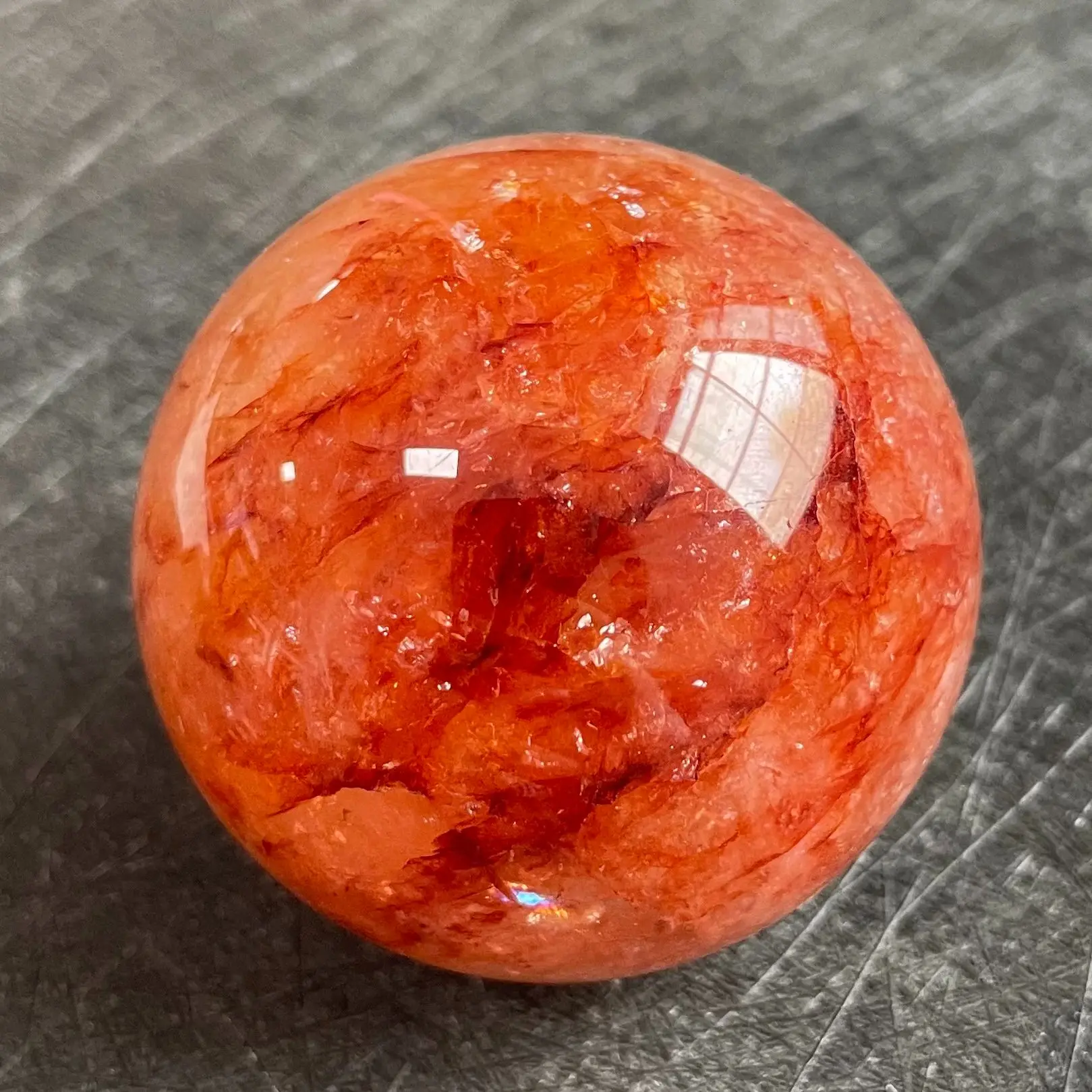169g Natural Stone Clear Quartz Sphere Rainbow Red Crystal Ball Rock Decoration Rough Polished Healing Z174
169g Natural Stone Clear Quartz Sphere Rainbow Red Crystal Ball Rock Decoration Rough Polished Healing Z174