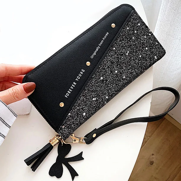 

New Women Wallets Lady Purses Wristlet Handbags Coin Purse Zipper Long Clutch Wallet Card Holder Burse Bags Billfold Dropshiping