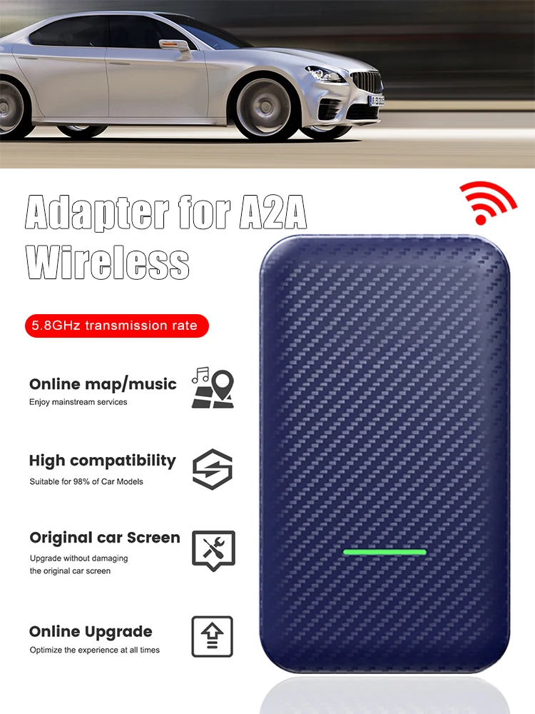 CPC200-A2A Carlinkit Wired To Wireless Adapter For Android Auto Plug And Play Wireless Dongle For Android Auto Multimedia Player
CPC200-A2A Carlinkit Wired To Wireless Adapter For Android Auto Plug And Play Wireless Dongle For Android Auto Multimedia Player