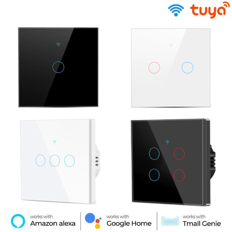 No Neutral Wire Required Tuya Wifi Smart Touch Switch 1 2 3 4Gang Light Switch Smartlife APP Control Work With Alexa Google Home
No Neutral Wire Required Tuya Wifi Smart Touch Switch 1 2 3 4Gang Light Switch Smartlife APP Control Work With Alexa Google Home