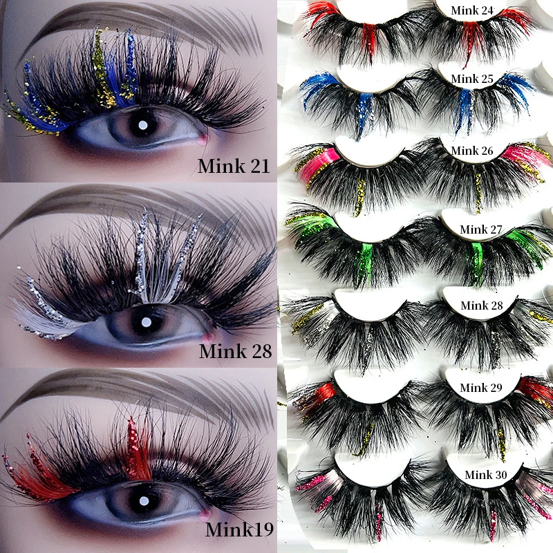 Colorful Eyelash Fluffy Long Lash Extension 1pair Mix Color Glitter False Eyelashes 3D Mink Hair Eye Makeup Eyelash Extensions
Colorful Eyelash Fluffy Long Lash Extension 1pair Mix Color Glitter False Eyelashes 3D Mink Hair Eye Makeup Eyelash Extensions