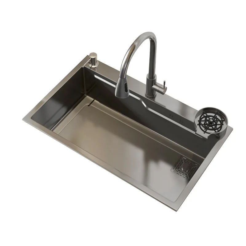 Gun grey Kitchen Nano Sink Stainless Steel Sink large Sink Household Undercounter Sink Sink Single Sink Kitchen Items
Gun grey Kitchen Nano Sink Stainless Steel Sink large Sink Household Undercounter Sink Sink Single Sink Kitchen Items
