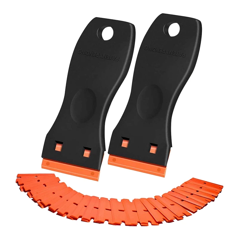 Plastic Razor Blade Scraper, 2 Pack Scraper Tool With 100 Pack Plastic Razor Blades Decal Sticker Remover Scraper Tool
Plastic Razor Blade Scraper, 2 Pack Scraper Tool With 100 Pack Plastic Razor Blades Decal Sticker Remover Scraper Tool