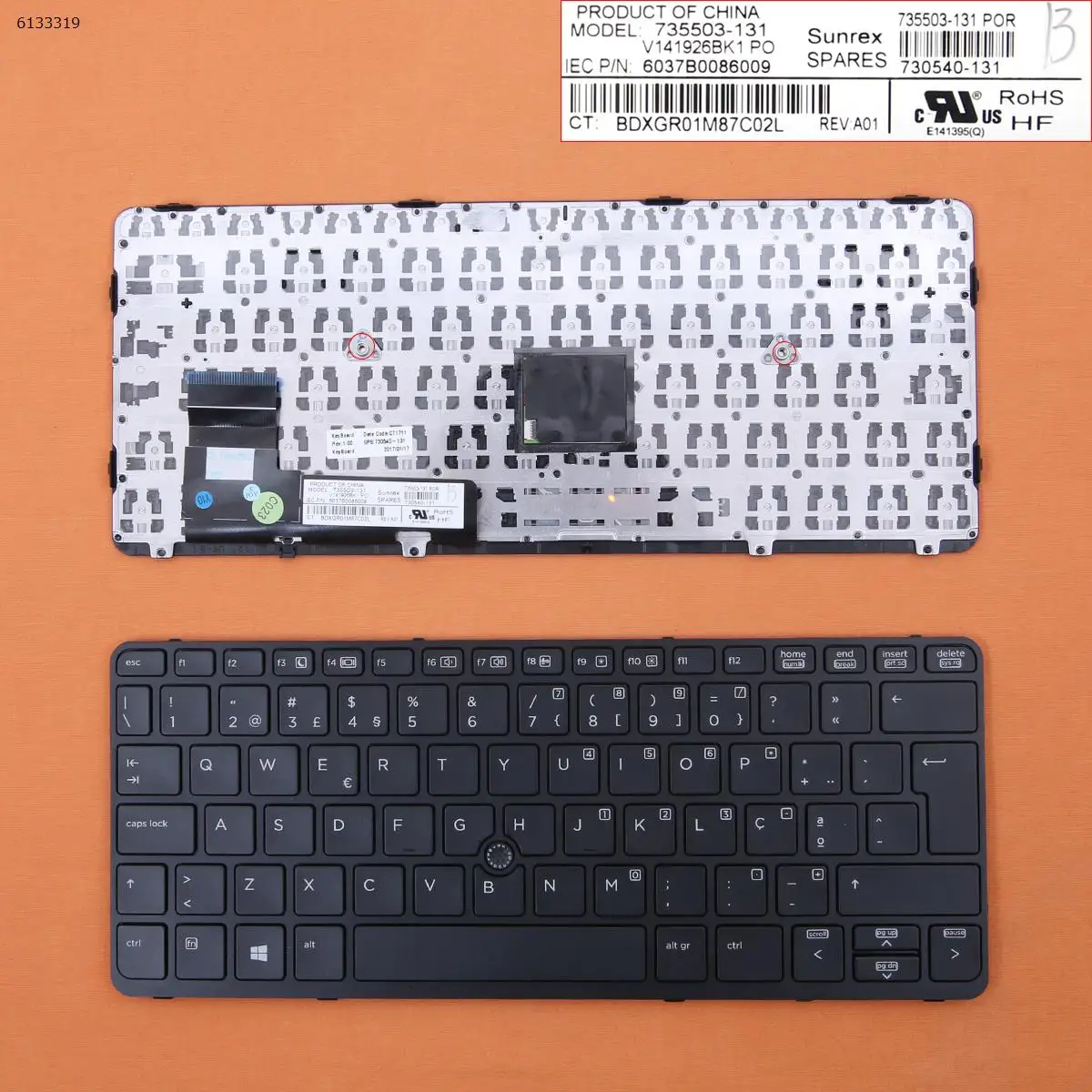 PO Laptop Keyboard for HP EliteBook 820 G1 820 G2 720 G1 720 G2 725 G2 BLACK FRAME BLACK with point
PO Laptop Keyboard for HP EliteBook 820 G1 820 G2 720 G1 720 G2 725 G2 BLACK FRAME BLACK with point