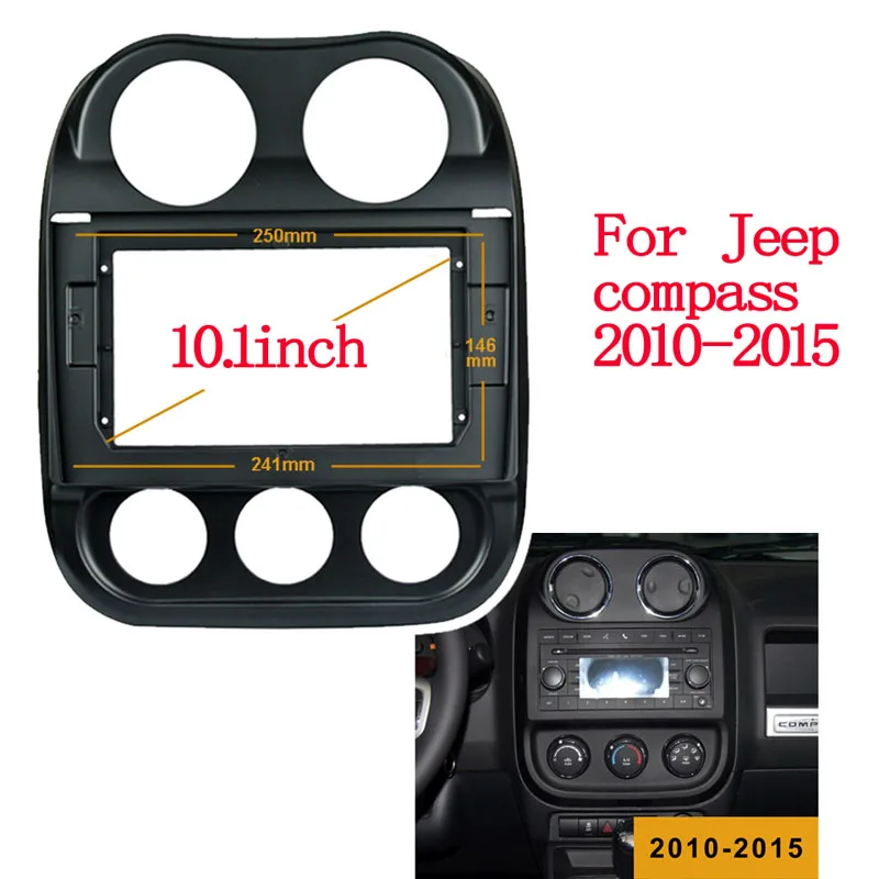 10,1 дюймовая рамка для автомобильной радиосистемы для Jeep Compass 2010 ~ 2015, комплект для установки автомобильной панели, DVD GPS Mp5 пластиковый
10,1 дюймовая рамка для автомобильной радиосистемы для Jeep Compass 2010 ~ 2015, комплект для установки автомобильной панели, DVD GPS Mp5 пластиковый