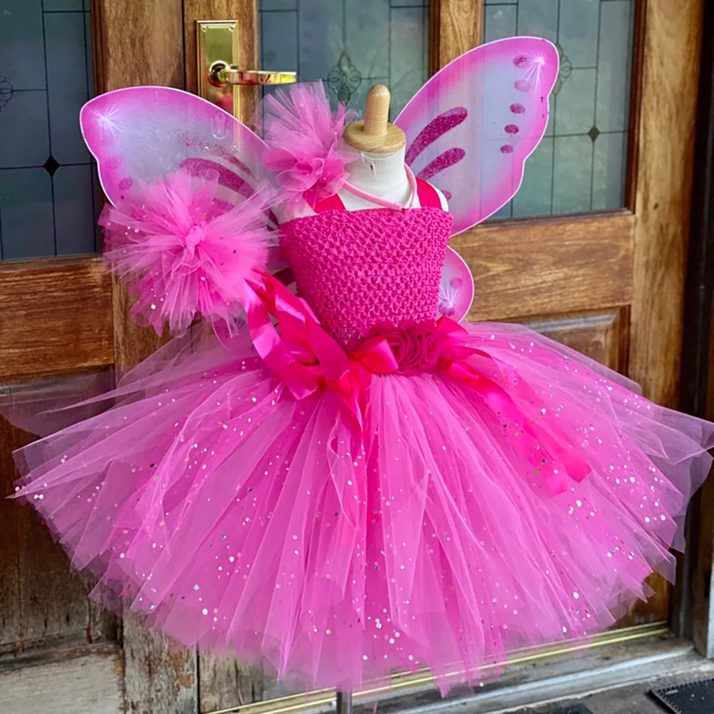 Baby Girls Pink Butterfly Fairy Dress Kids Glitter Tulle Dress Outfit Children Birthday Halloween Christmas Costumes Party Dress
Baby Girls Pink Butterfly Fairy Dress Kids Glitter Tulle Dress Outfit Children Birthday Halloween Christmas Costumes Party Dress