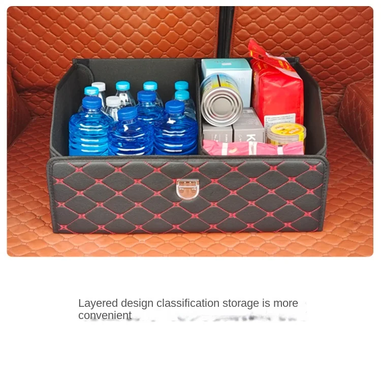 Car trunk storage box, multi-function folding storage box, metal lock storage box, car supplies organizing box trunk organizer
Car trunk storage box, multi-function folding storage box, metal lock storage box, car supplies organizing box trunk organizer
