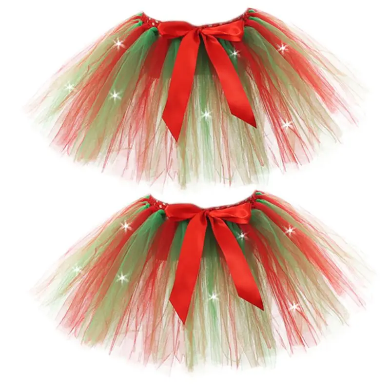 Kids Girls Christmas Red Green LED Light Up Skirt Elastic Waist Ribbon Bowknot Layered Ballet Dance Dress Up Holiday
Kids Girls Christmas Red Green LED Light Up Skirt Elastic Waist Ribbon Bowknot Layered Ballet Dance Dress Up Holiday