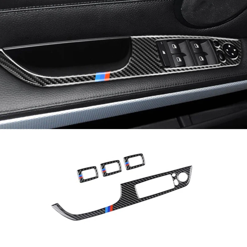 4pcs Car Carbon Fiber Window Switch Lifter Panel Button Frame Cover Decorative Sticker for BMW E90 E92 E93 3 Series 2005-2012
4pcs Car Carbon Fiber Window Switch Lifter Panel Button Frame Cover Decorative Sticker for BMW E90 E92 E93 3 Series 2005-2012