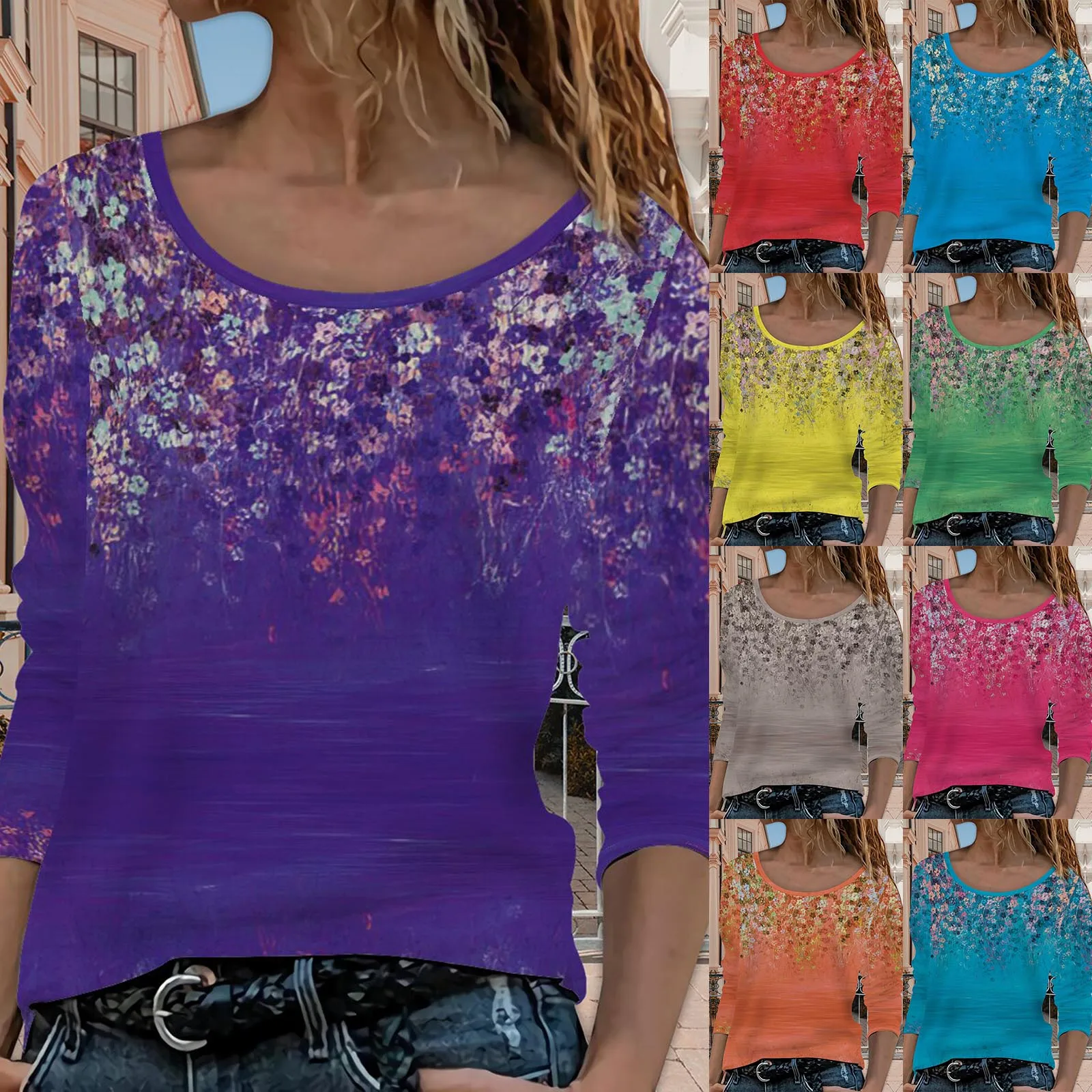 Womens Fashion Long Sleeve Round Neck Flower Print T Shirt Casual Long Sleeve Womens V Neck T Shirts Tees Women Cotton
Womens Fashion Long Sleeve Round Neck Flower Print T Shirt Casual Long Sleeve Womens V Neck T Shirts Tees Women Cotton