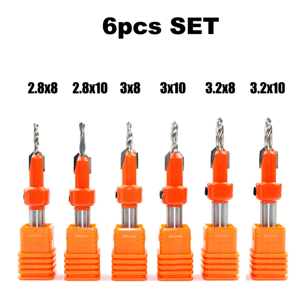 6pcs 8/10mm Shank Countersink Router Bit Set Screw Extractor Woodworking 90° Chamfer Counterbore Hole Cutter for Wood Milling
6pcs 8/10mm Shank Countersink Router Bit Set Screw Extractor Woodworking 90° Chamfer Counterbore Hole Cutter for Wood Milling