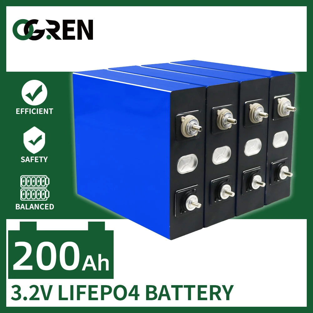 200AH Lifepo4 Battery 3.2V 1/4/16PCS Rechargable Lithium Iron Phosphate Battery DIY 12V 24V 48V RV Golf Cart Energy Storage Boat
200AH Lifepo4 Battery 3.2V 1/4/16PCS Rechargable Lithium Iron Phosphate Battery DIY 12V 24V 48V RV Golf Cart Energy Storage Boat