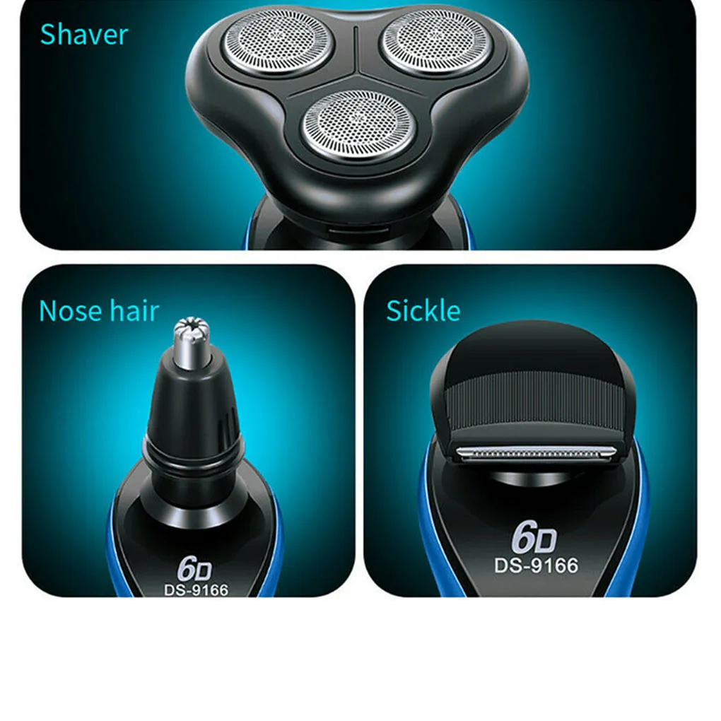 DS-9166 4-in-1 Beard Shaver Electric Beard Sideburn Nose Hair Trimmer LED Display USB Rechargeable Shaving Tool
DS-9166 4-in-1 Beard Shaver Electric Beard Sideburn Nose Hair Trimmer LED Display USB Rechargeable Shaving Tool