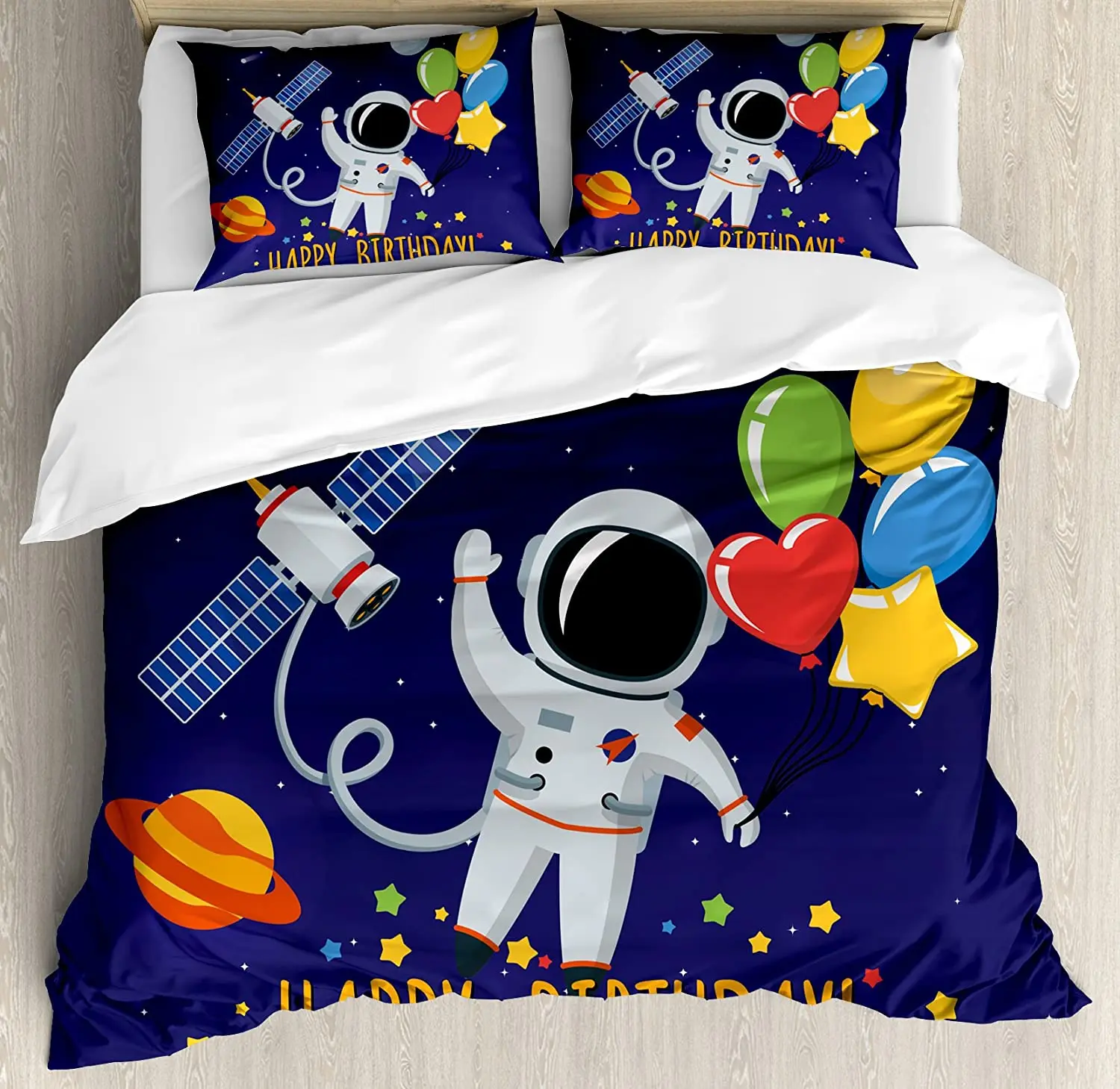 Kids Birthday Bedding Set For Bedroom Bed Home Space Lover Theme Astronaut with Party Ball Duvet Cover Quilt Cover Pillowcase
Kids Birthday Bedding Set For Bedroom Bed Home Space Lover Theme Astronaut with Party Ball Duvet Cover Quilt Cover Pillowcase