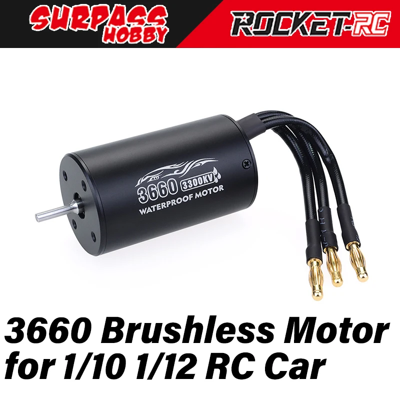 SURPASS HOBBY 3660 Waterproof Brushless Motor for 1/10 1/12 Rc Car Boat Monster Truck Off Road Traxxas Wltoys Drift Buggy HSP 
SURPASS HOBBY 3660 Waterproof Brushless Motor for 1/10 1/12 Rc Car Boat Monster Truck Off Road Traxxas Wltoys Drift Buggy HSP