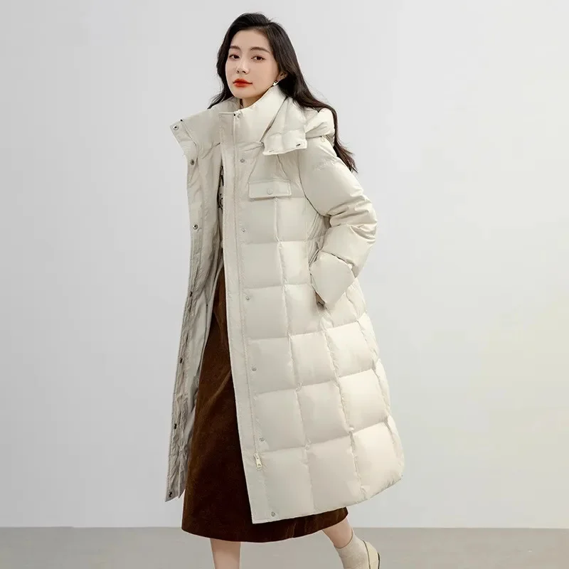 Long Down Parkas for women 2023 winter new hooded metal belt fashion thickened duck down jacket female Puffer Coat Y4298
Long Down Parkas for women 2023 winter new hooded metal belt fashion thickened duck down jacket female Puffer Coat Y4298