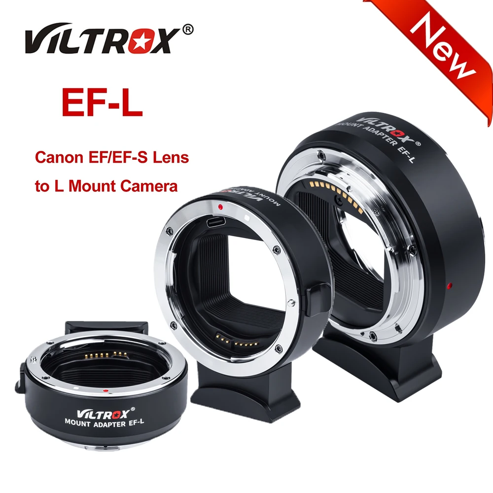 

Viltrox EF-L Auto Focus Camera Lens Adapter For Canon EF EF-S Lens to Leica Panasonic SL2 S1 S1R S1H S5 Sigma fp L Mount Cameras