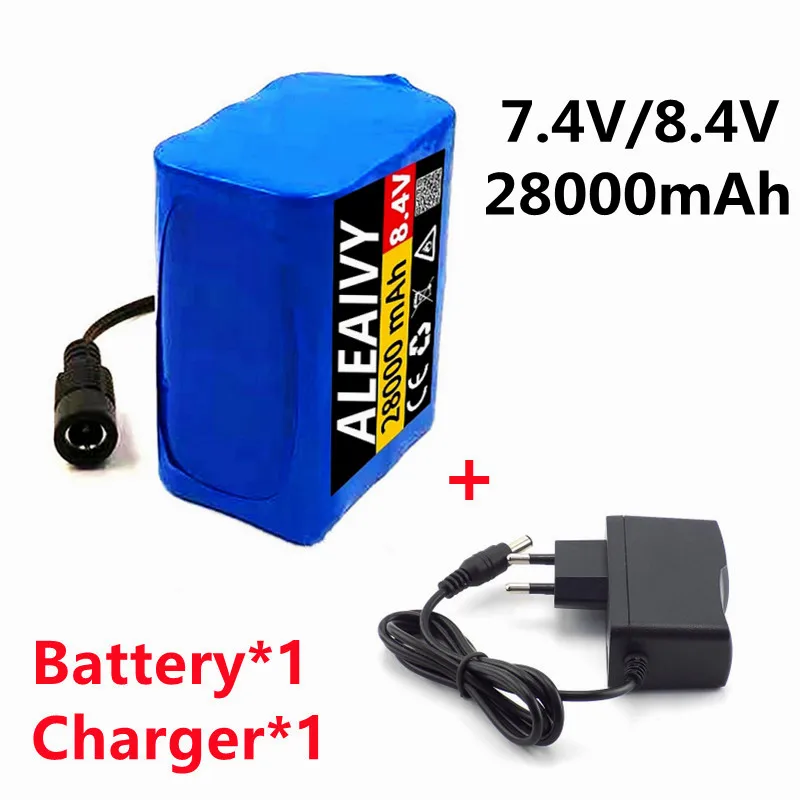 New 8.4V 28000mAh 18650 Li ion batteries 7.4v 28Ah lithium ion Rechargeable Battery Pack for Bike Bicycle Light Headlamp
New 8.4V 28000mAh 18650 Li ion batteries 7.4v 28Ah lithium ion Rechargeable Battery Pack for Bike Bicycle Light Headlamp