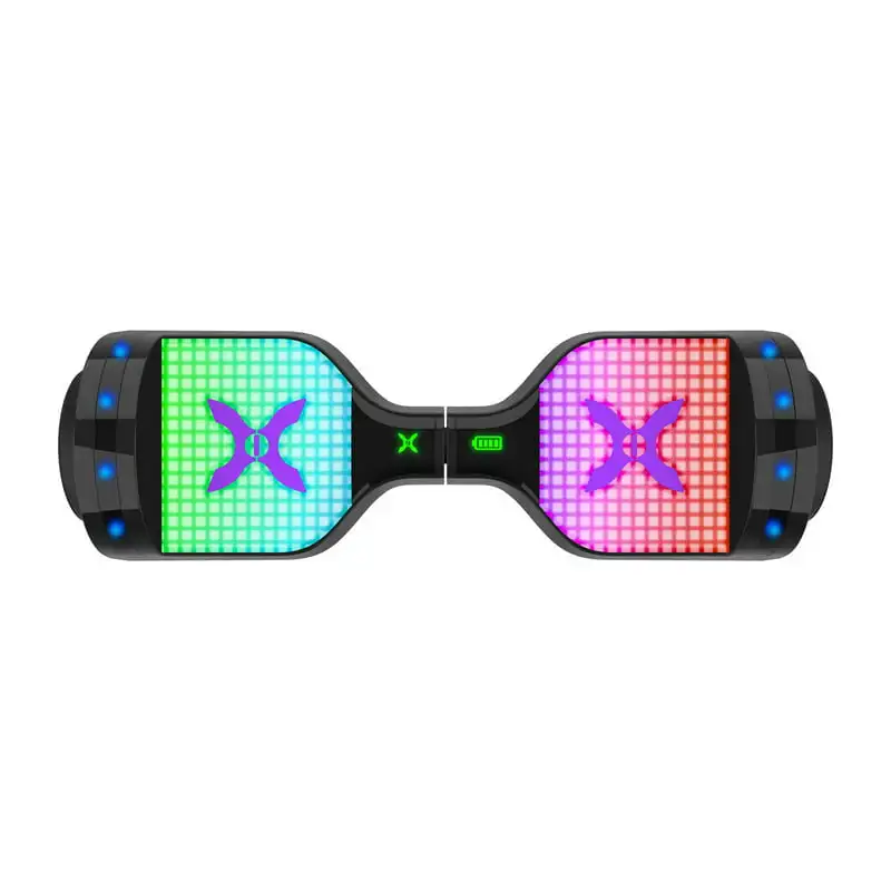 Luxurious Black Hoverboard with High-Power LED Lights, 220 Lb. Maximum Weight Capability & 7 Mph Maximum Speed.
Luxurious Black Hoverboard with High-Power LED Lights, 220 Lb. Maximum Weight Capability & 7 Mph Maximum Speed.