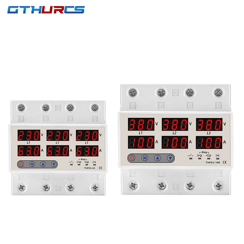 3 Phase Voltage Relay 3P+N Voltmeter Ammeter Over and Under Voltage Monitor Relays Protector Adjust Current Overvoltage din rail
3 Phase Voltage Relay 3P+N Voltmeter Ammeter Over and Under Voltage Monitor Relays Protector Adjust Current Overvoltage din rail