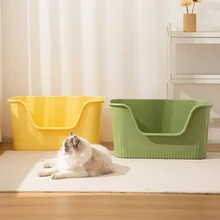 Portable Big Cat Bedpans Openness Outdoor Toilet Leak Proof Cat Bedpans Indoor Sandbox Toilette Pour Chat Pet Products YY50CB