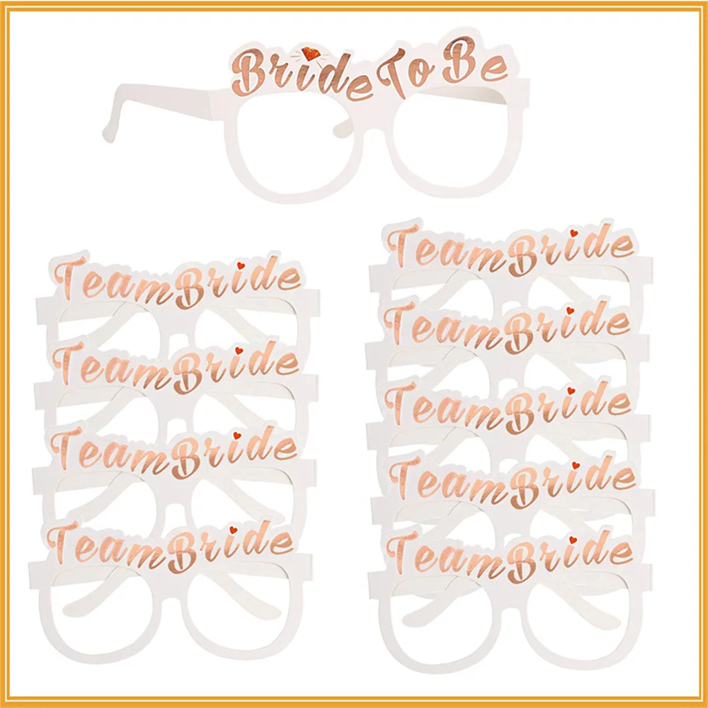 10pcs Team Bride Paper Glasses Bride To Be Bridal Shower Hens Bachelorette Party Wedding Decoration Supplies Photobooth Props
10pcs Team Bride Paper Glasses Bride To Be Bridal Shower Hens Bachelorette Party Wedding Decoration Supplies Photobooth Props